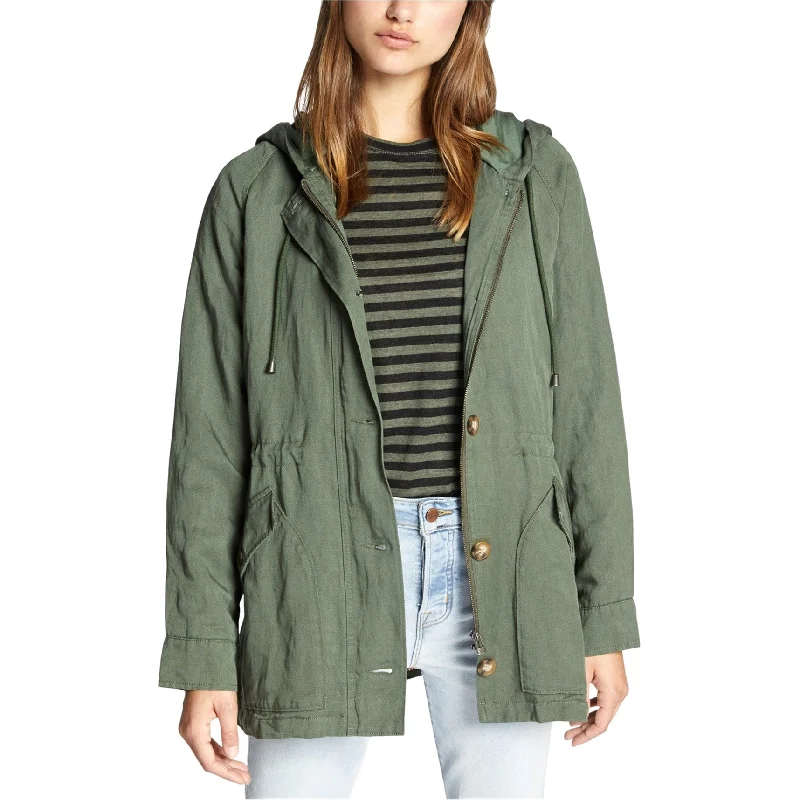 Sanctuary Clothing Womens Hooded Anorak Jacket, Green, Small