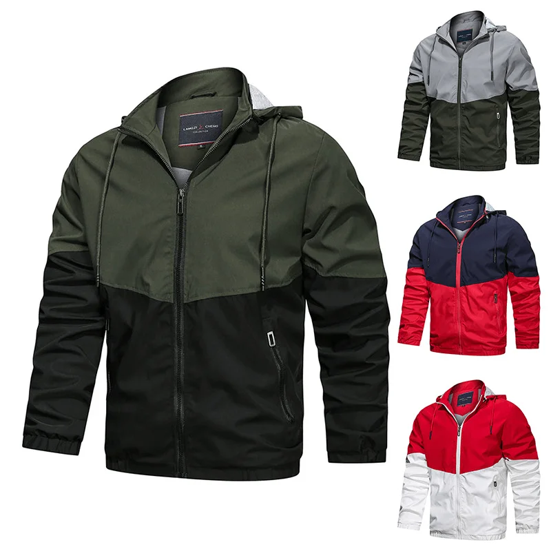 Hooded Stand Collar Casual Men Jacket