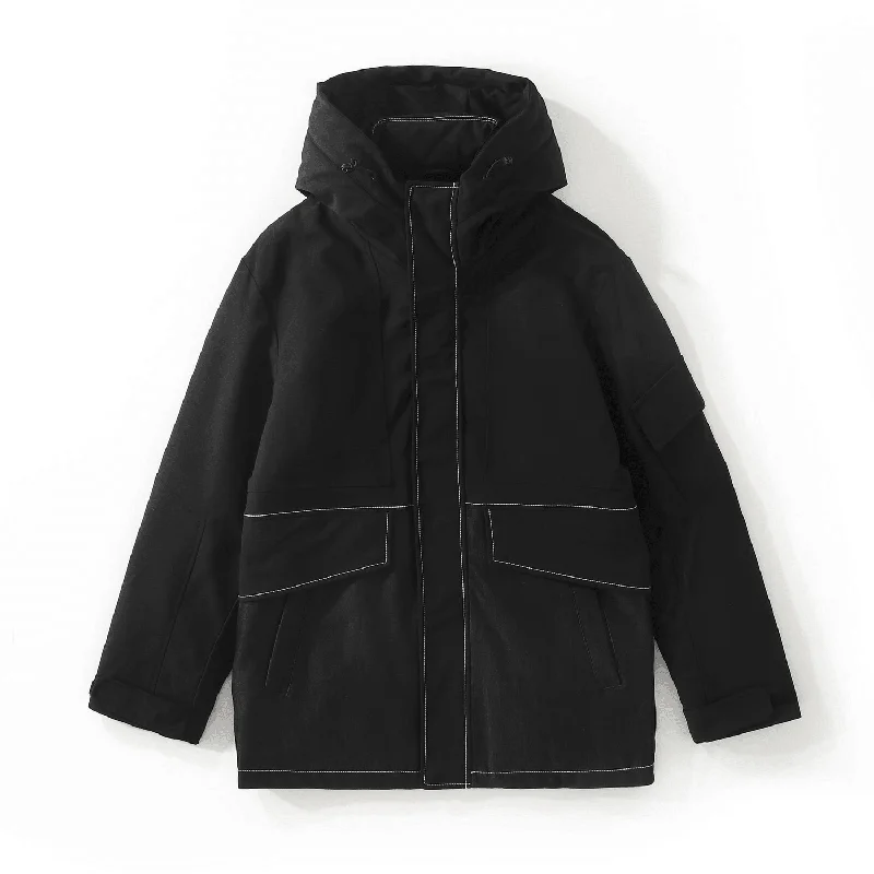 Down Hooded Winter All-Match Jacket Men