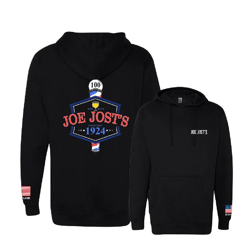 Barber Pole Hooded Fleece 2024 - Black