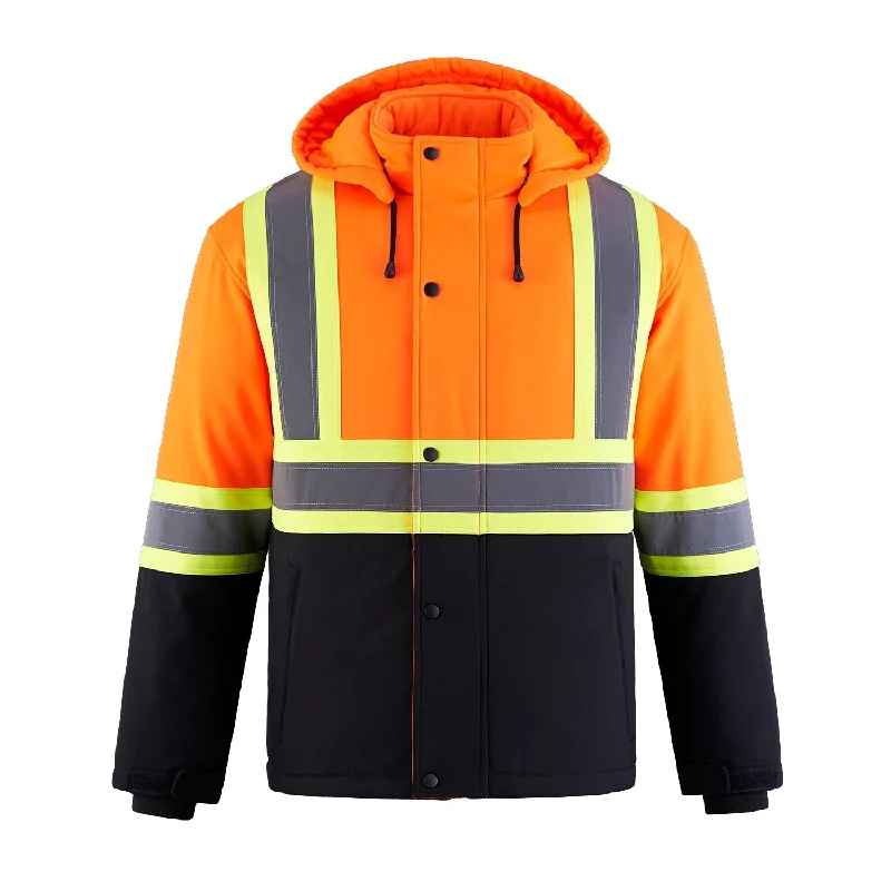 L01310 - Freightliner - Hi-Vis Insulated Softshell Jacket w/ Detachable Hood