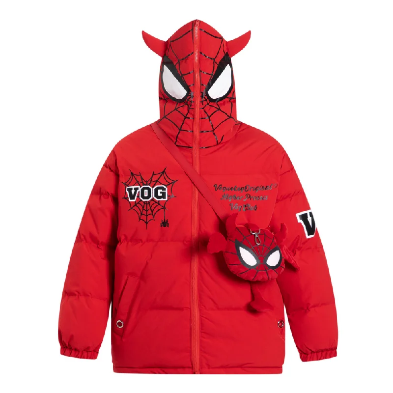 Spider Bag Embroidered Hooded Coat