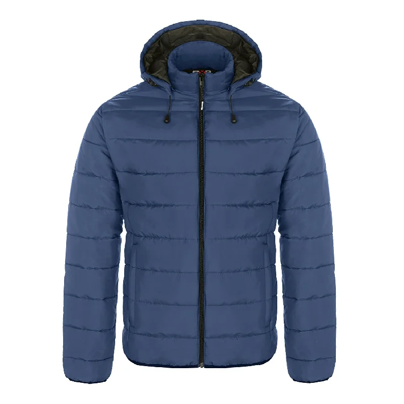 L00980 - Glacial - Men's Puffy Jacket With Detachable Hood