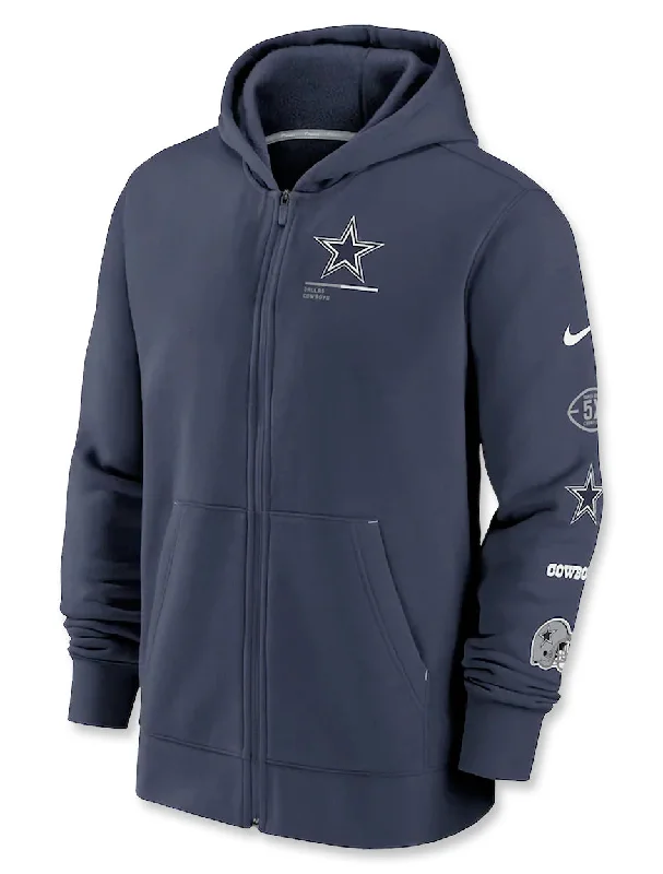 Dallas Cowboys NFL Official "Team Marks" Burpee Full Zip Hood