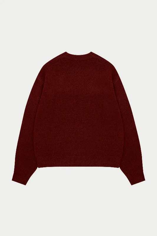 CTRE KNITTED SWEATSHIRT - BURGUNDY