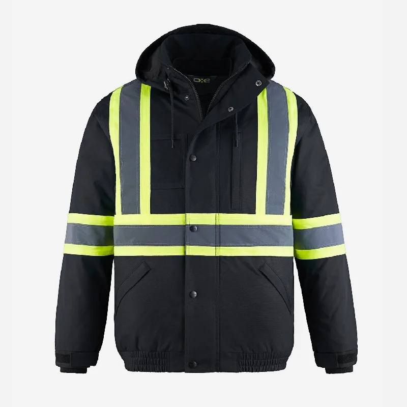 L01277 - Peterbuilt - Hi-Vis 3 in 1 Bomber Jacket w/ Detachable Hood