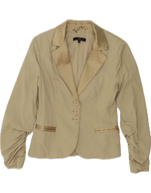 DC Womens 3 Button Blazer Jacket IT 44 Medium Beige Polyamide