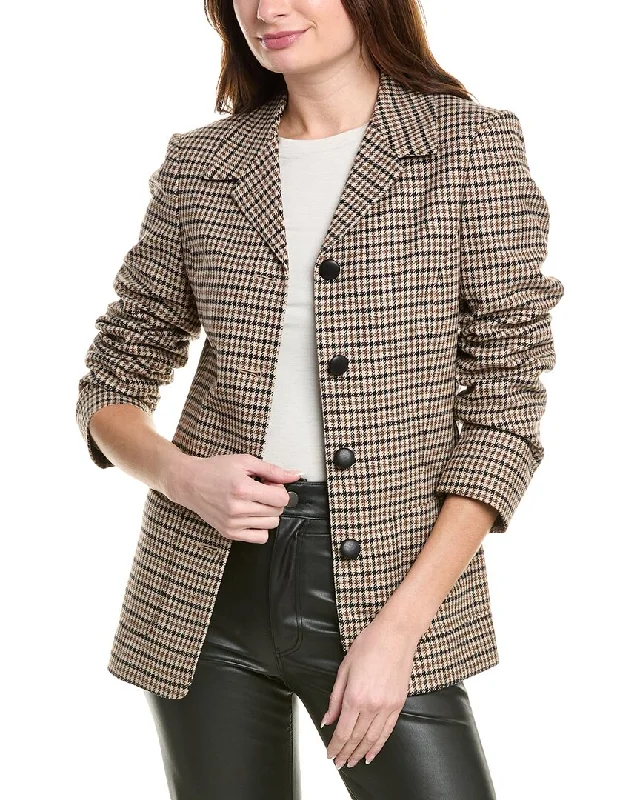 rag & bone Drew Italian Houndstooth Wool-Blend Blazer