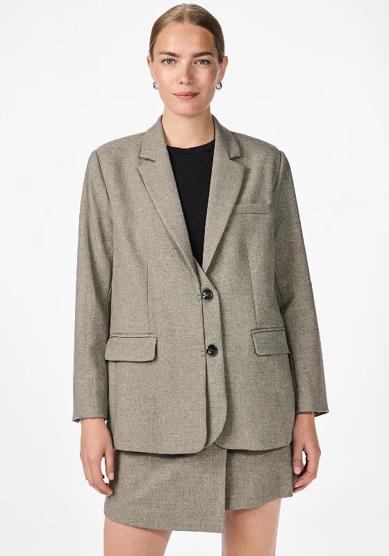 Y.A.S Flega Oversized Blazer, Taupe