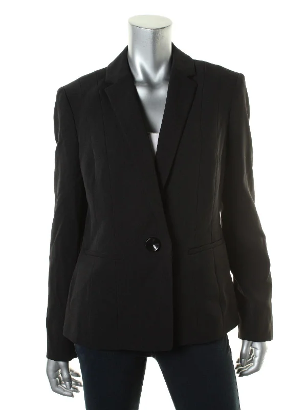 Womens Ponte Button Close Blazer