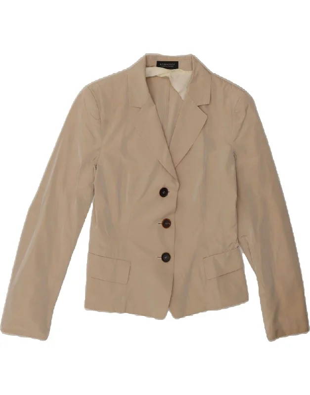 STRENESSE Womens 3 Button Blazer Jacket EU 34 XS Beige Polyester