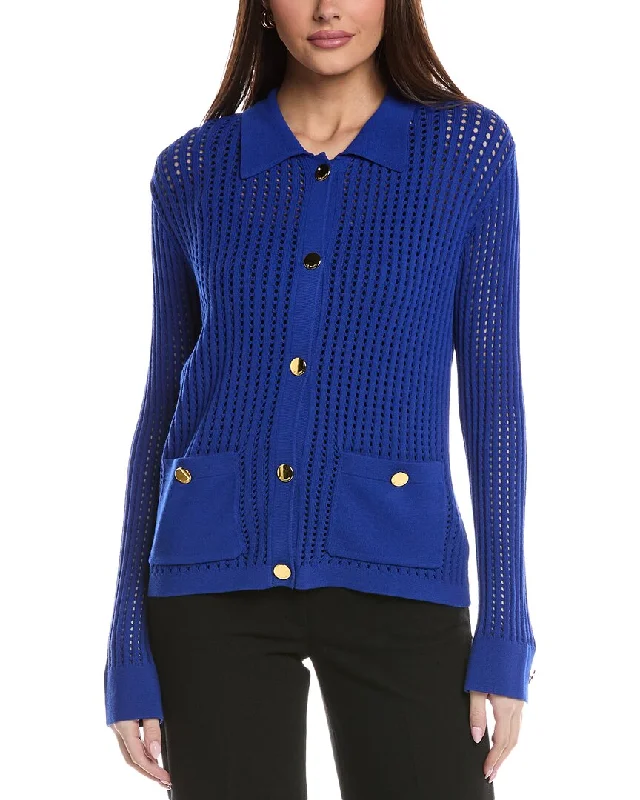 St. John Stretch Crochet Knit Jacket