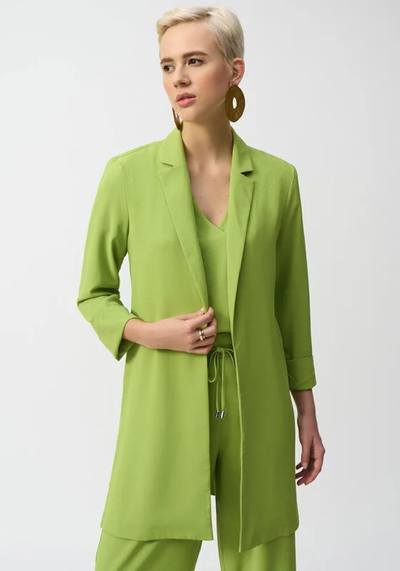 Joseph Ribkoff Flowy Long Notched Blazer, Green