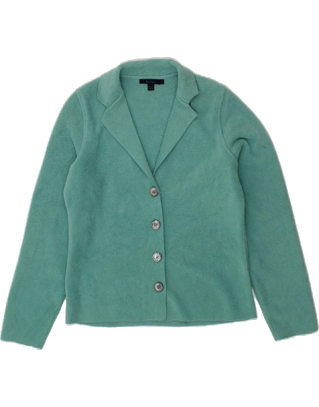 BODEN Womens 4 Button Fleece Blazer Jacket UK 12 Medium  Turquoise