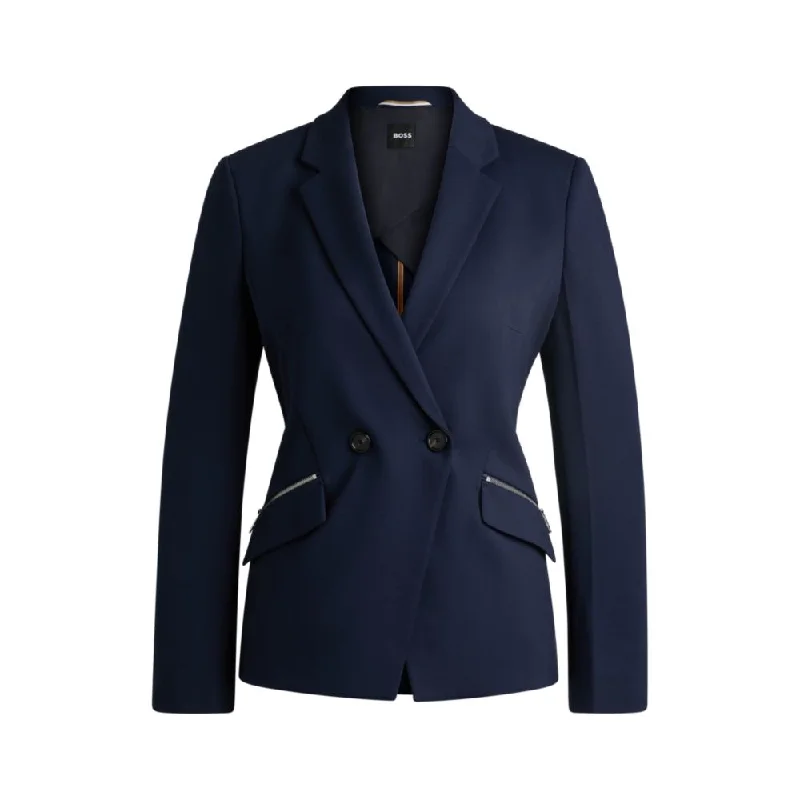 Slim-fit blazer with zipped pockets