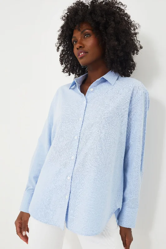 Blue Lightweight Oxford Nadine Boyfriend Button Down