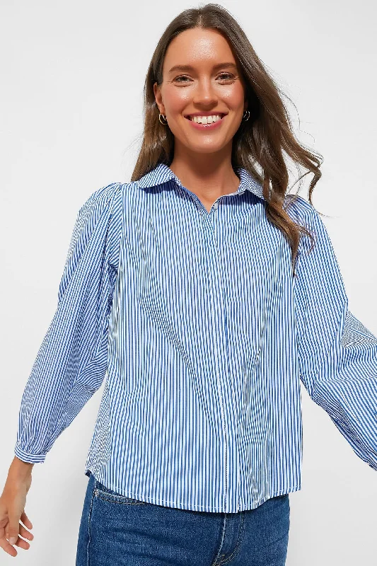 Blue Stripe Palmer Button Down