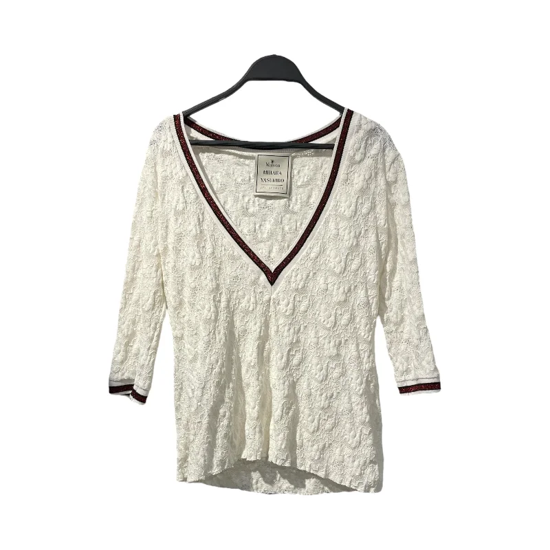 MIHARA YASUHIRO/SS Blouse/36/White/Cotton/