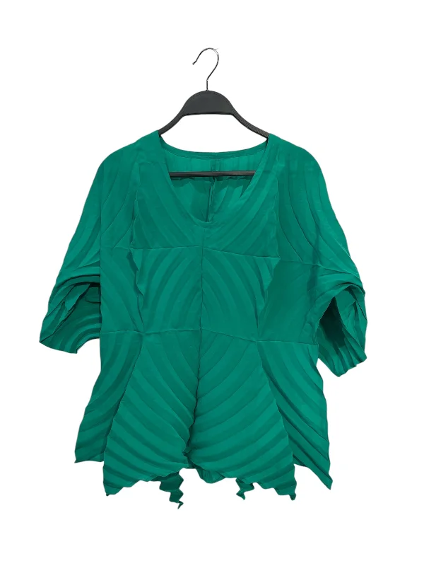 ISSEY MIYAKE/SS Blouse/2/Green/Polyester/IM31FJ620