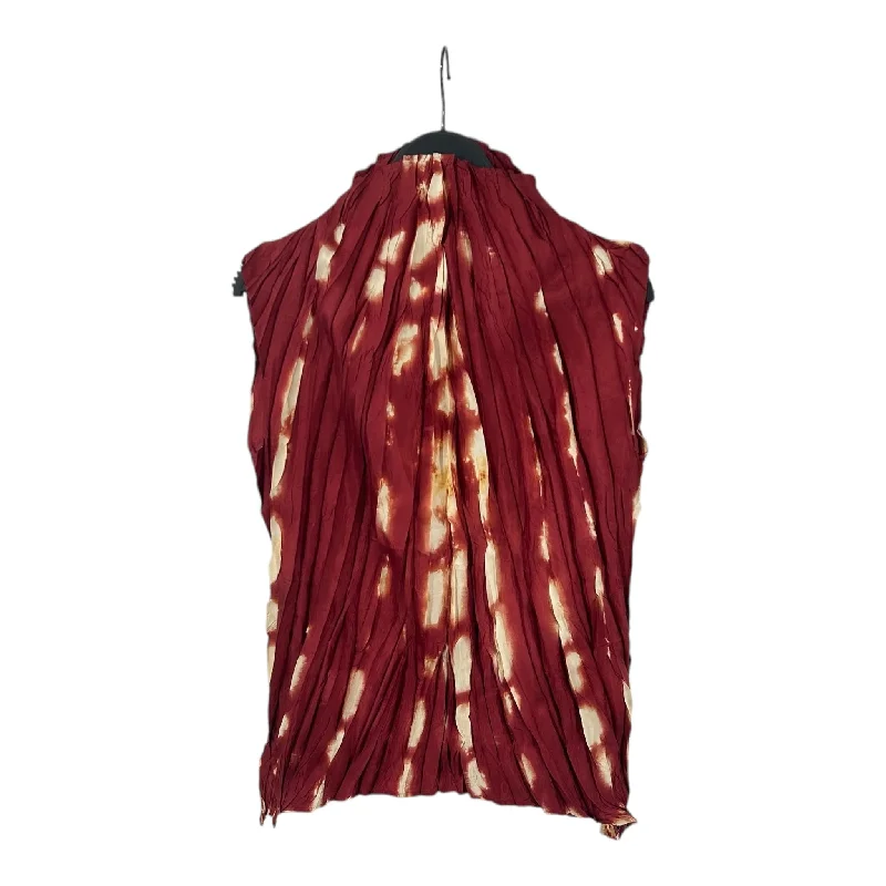 PLEATS PLEASE ISSEY MIYAKE/SL Blouse/3/Red/Polyester/AllOverPrint