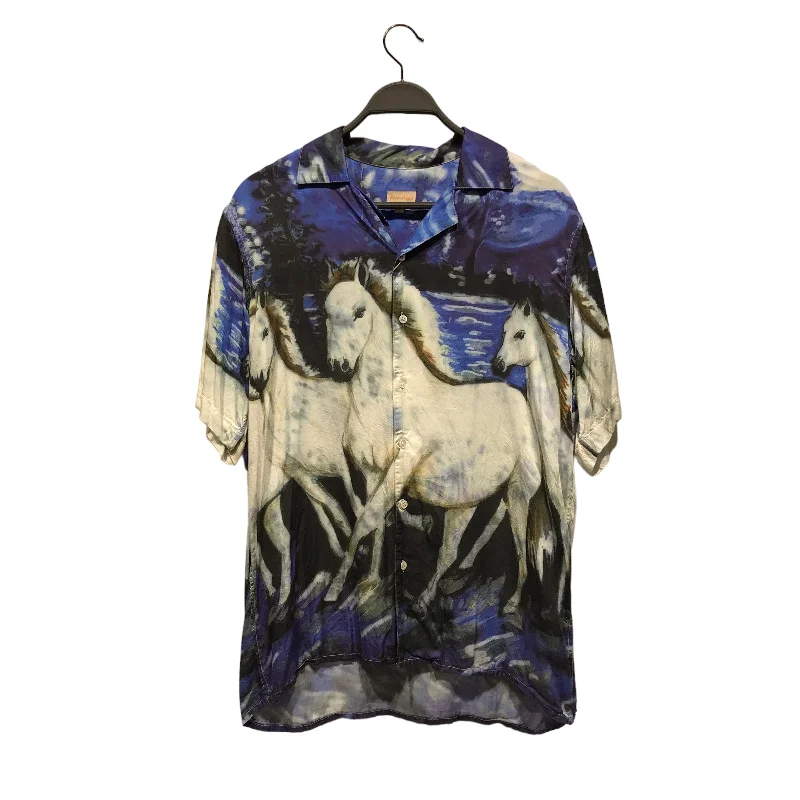 Perte D'ego/SS Blouse/M/All Over Print/Cotton/BLU/