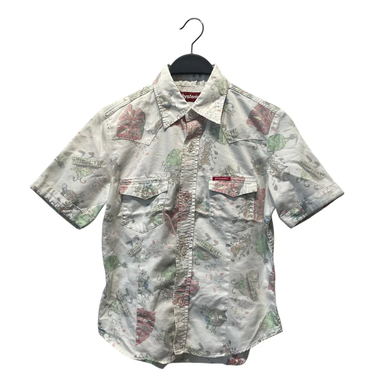 HYSTERIC GLAMOUR/SS Blouse/FREE/All Over Print/Cotton/MLT/BUTTON UP