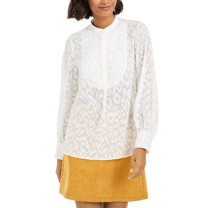 French Connection Women's Textured Blouse White Size 6