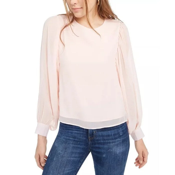 Q & A Women's Volume Sleeve Blouse Pink Size X-Small - XS