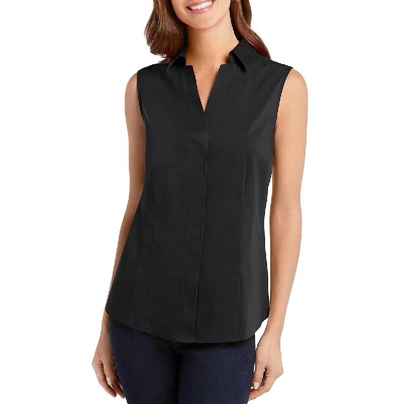 Foxcroft NYC Womens Taylor Non-Iron Stretch Button-Down Top