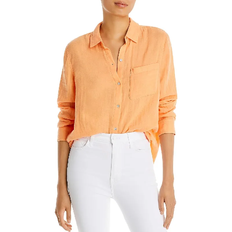 Rails Womens Collared Light Button-Down Top