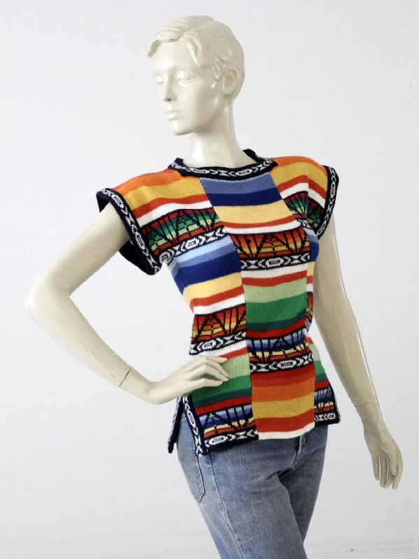 vintage 70s hippie knit top